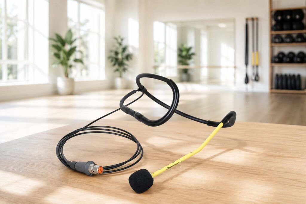 Aeromic professional fitness headset microphone for group exercise instructors